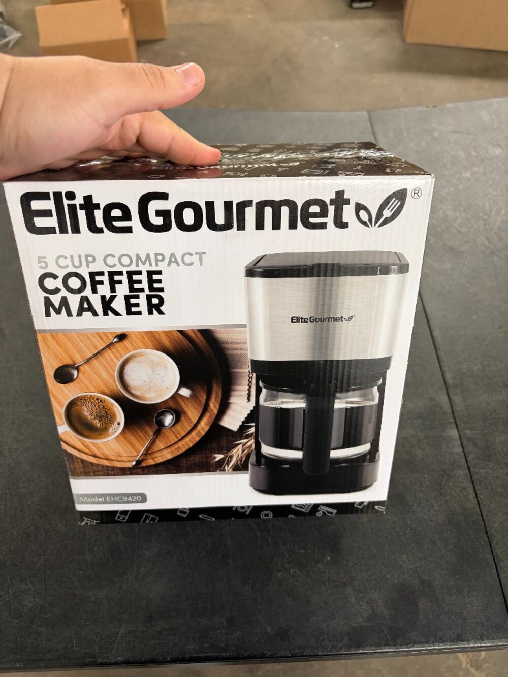 Elite Gourmet EHC9420 Automatic 5-Cup Brew & Drip Coffee Maker with Pause N Serv